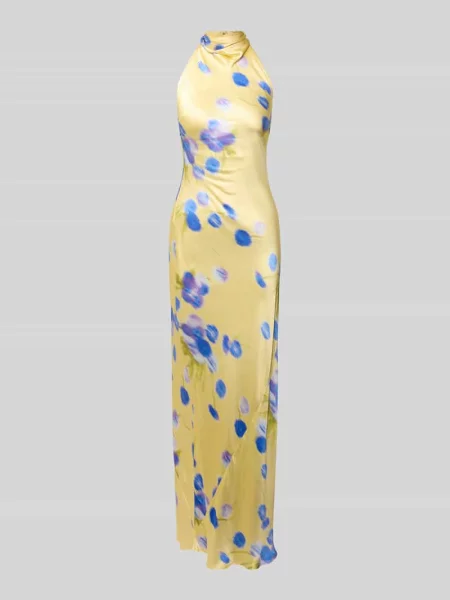 Sukienka wieczorowa z wycięciem z wiązaniem na szyi Topshop