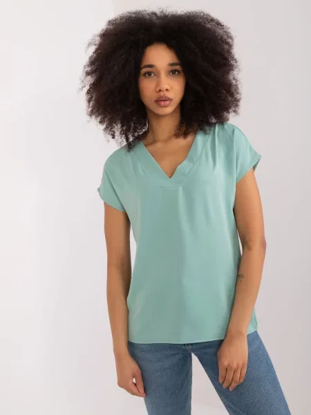 Casual blúzka Fashionhunters khaki
