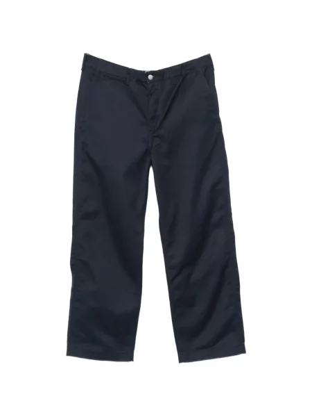 Pantaloni Carhartt Wip cu autograf albastru