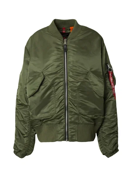 ALPHA INDUSTRIES Geacă de primăvară-toamnă kaki / roșu