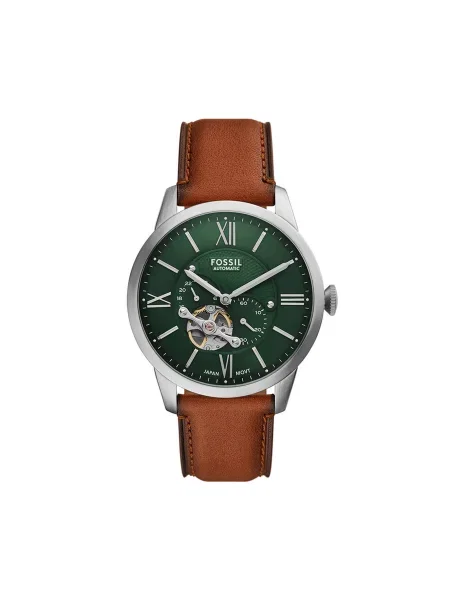 FOSSIL Analógové hodinky TOWNSMAN hrdzavohnedá / strieborná hnedá