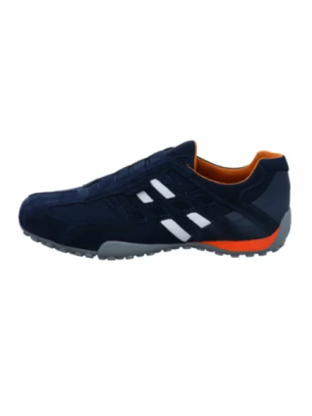 Sneakersy Geox skórzane w wężowy wzór niebieskie