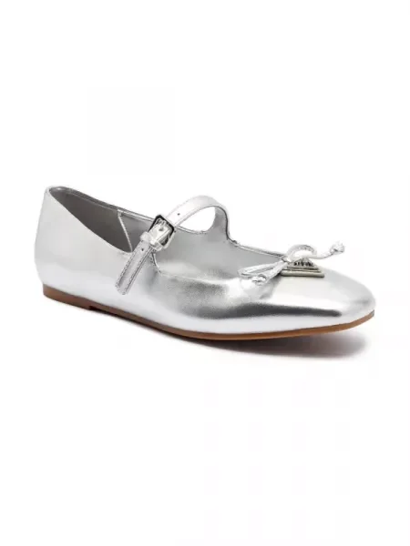 Guess De piele balerini KOYAA argintiu