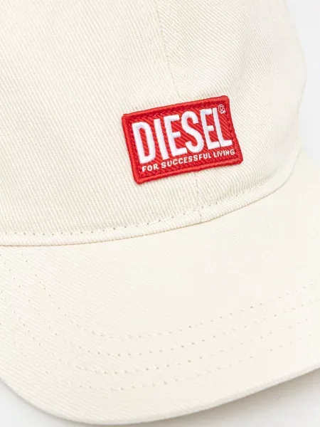 Diesel czapka z daszkiem z aplikacją beżowy