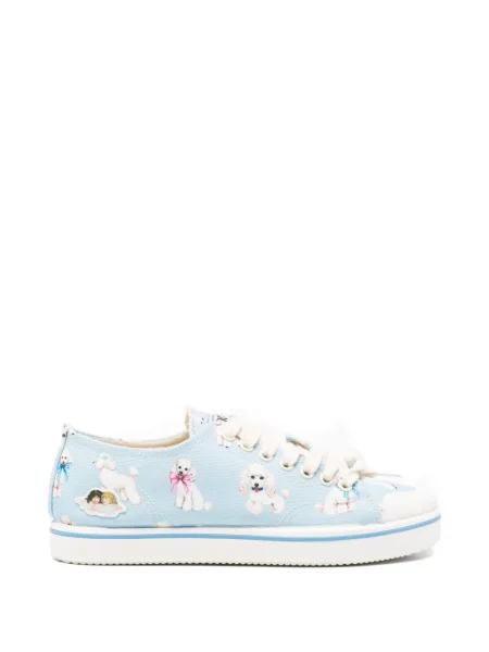 Sneakerși Fiorucci cu imagine albastru