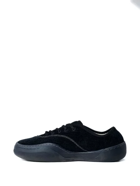Sneakerși Erl de catifea cord negru