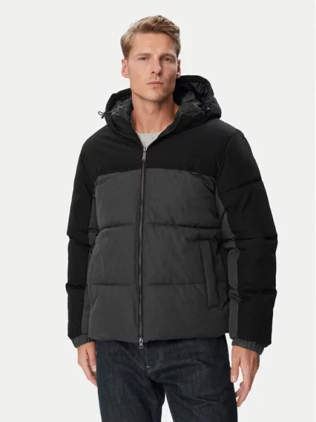JACK & JONES Zimska jakna JJOXFORD antracit siva crna