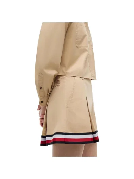 Fusta mini Tommy Hilfiger bej