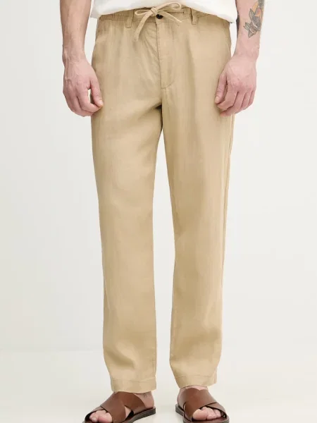 United Colors of Benetton pantaloni pentru bărbați din in bej