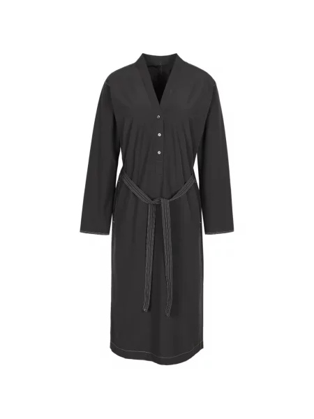 Cu centură lung rochie midi Less negru