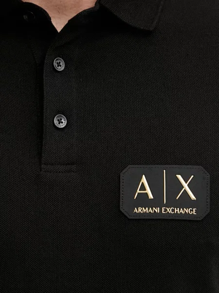 Armani Exchange Tenisz póló fekete