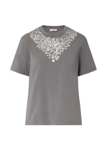 Tricou Liu Jo cu broderie gri