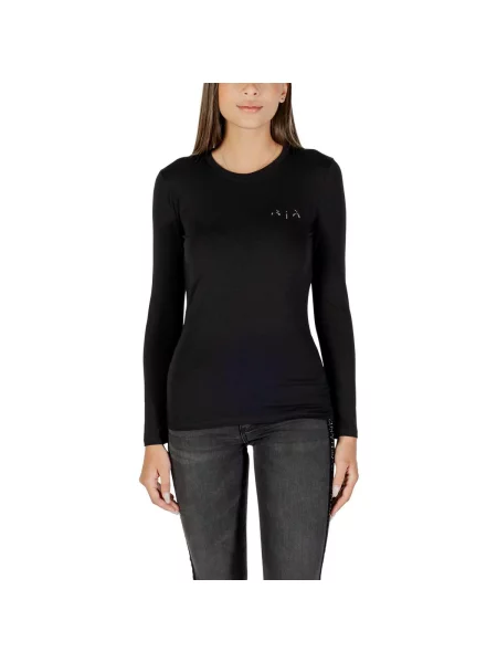 Tričko Eax s dlouhými rukávy černé