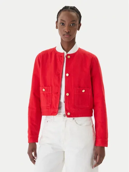 Tommy Hilfiger Džinsinė striukė oranžinė