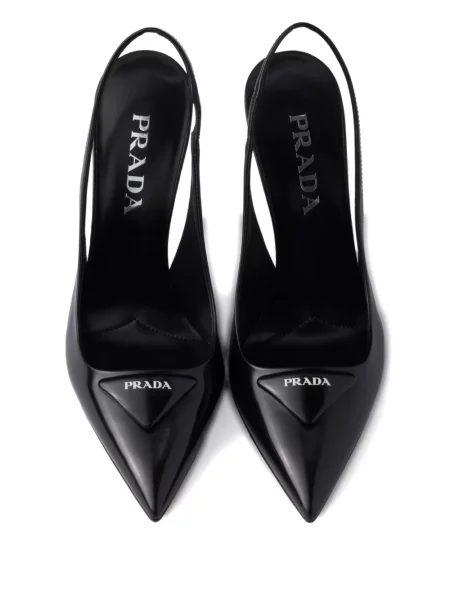 Pantofi cu toc Prada slingback negru