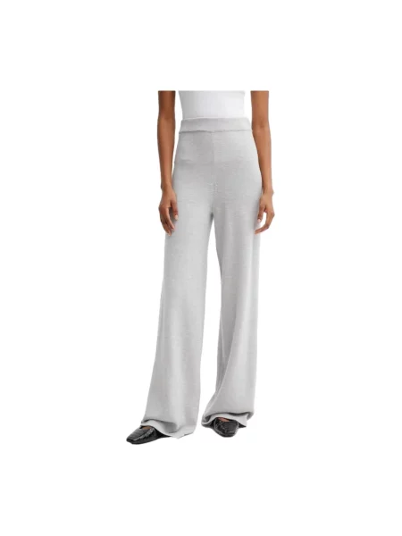 Max Mara Spodnie Kobieta M Wełna Spodnie Hamburg szary