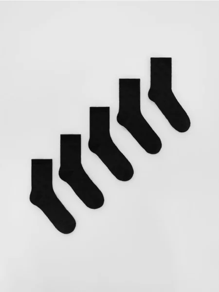 Reserved ponožky s výšivkou 5 pack tmavosivá