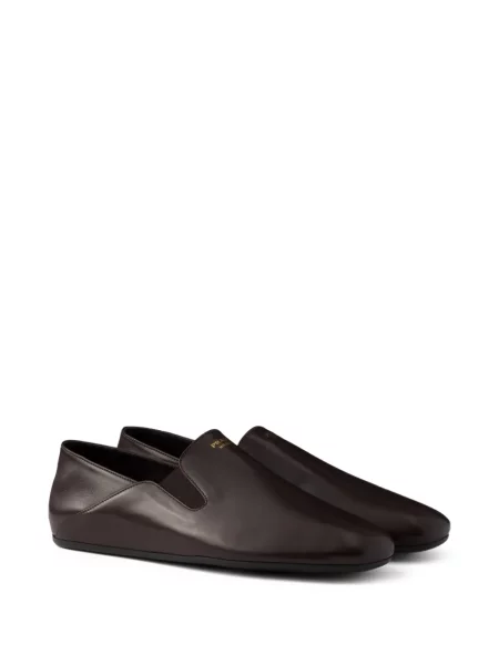 Pantofi loafer Prada din piele maro