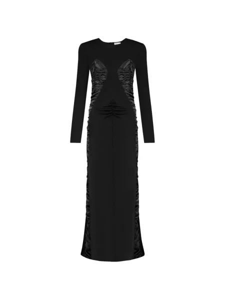 Rochie maxi Violante Nessi cu volane negru