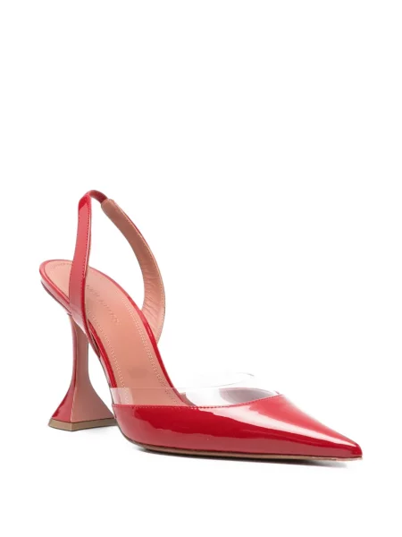 Pantofi cu toc Amina Muaddi slingback roșu