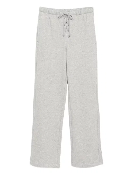 Pantaloni Open Yy cu șireturi din dantelă gri