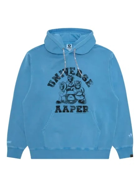 Hanorac cu glugă Aape By A Bathing Ape cu glugă albastru
