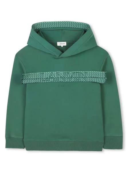 Суичър с качулка Lanvin Enfant зелено