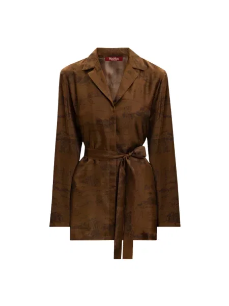Koszula Max Mara Studio brązowa