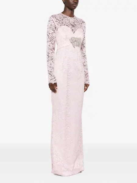 Rochie Silk Love & Lace cu funde de mătase roz