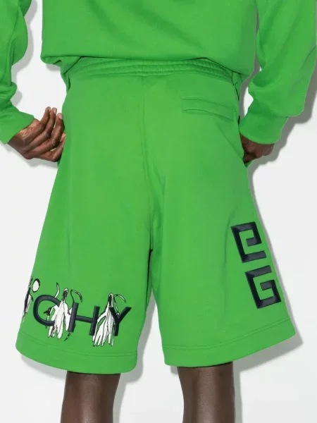 Pantaloni scurți Givenchy cu imagine verde