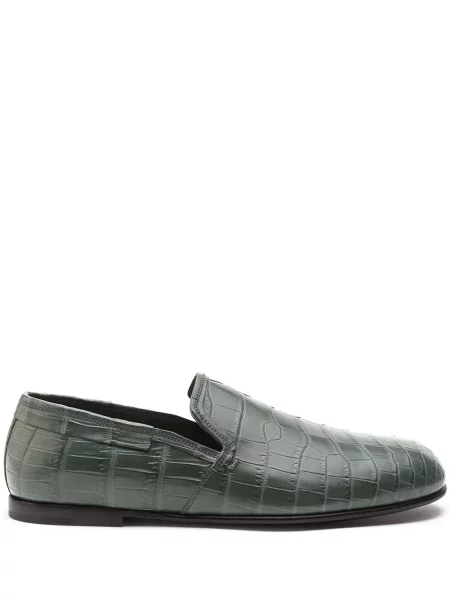 Pantofi Dolce & Gabbana din piele slip-on verde