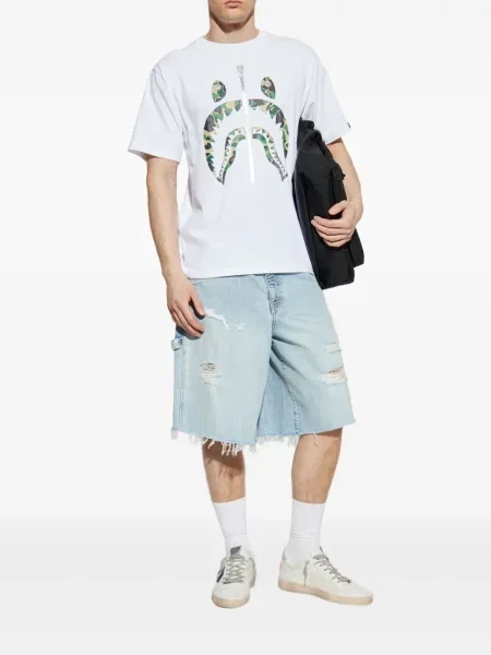 Tricou A Bathing Ape® cu imagine alb