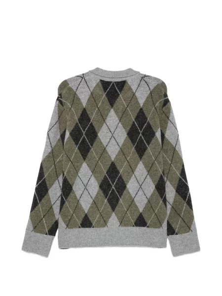 Pulover Hosio cu model argyle gri