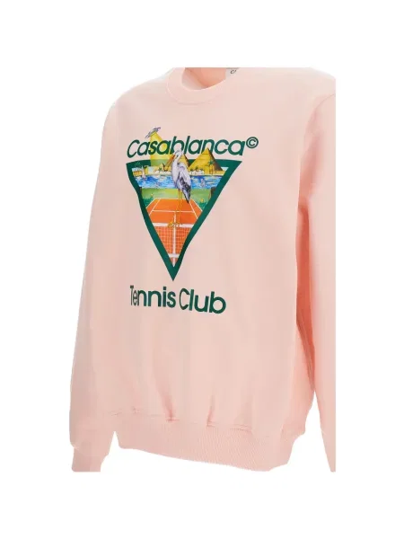 Pulover Casablanca cu imagine tenis roz