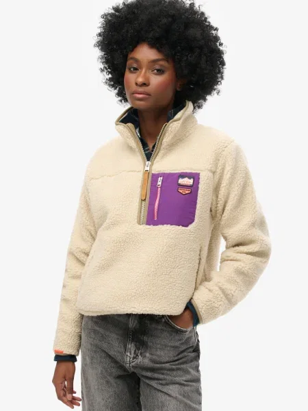 Superdry Pulover / lila bej