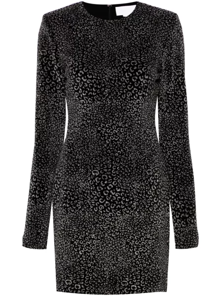 Rochie mini Genny de catifea de costum negru