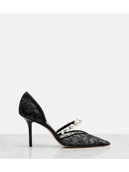 Pantofi cu toc Jimmy Choo din piele negru