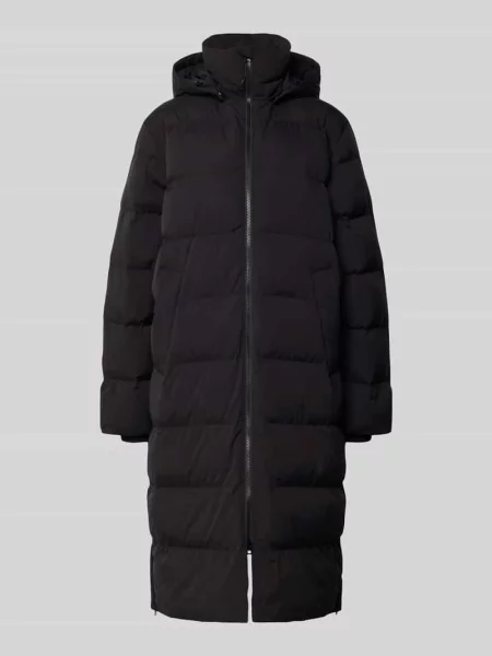 Płaszcz pikowany z kapturem model ‘SASERI’ Samsoe Samsoe czarny