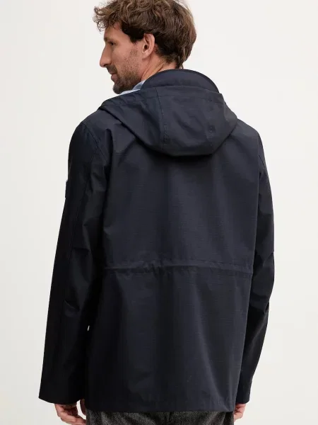 Bunda Tommy Hilfiger tmavomodrá přechodná
