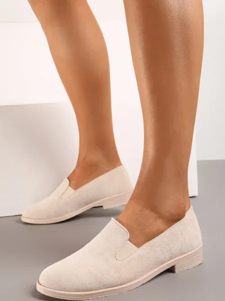 Mocasini Eleganți din Piele Întoarsă Artificială Wiallara bej