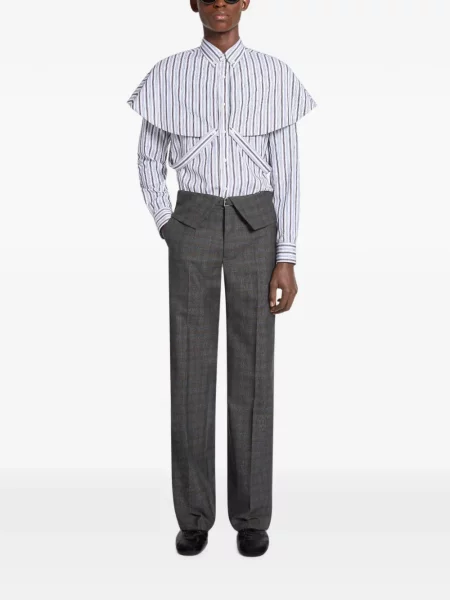 Pantaloni Dries Van Noten de lână gri