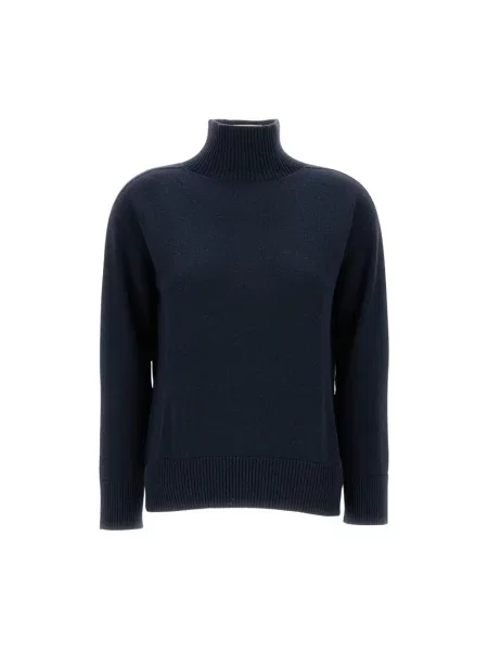 Lniany golf Max Mara niebieski