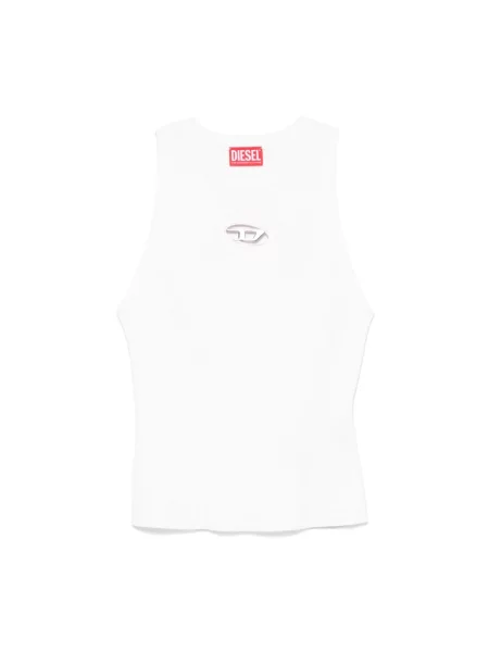 Top Diesel elegancki żakardowy na ramiączkach biały