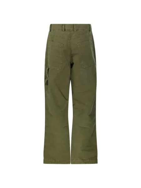 Pantaloni Off-white cu autograf alb