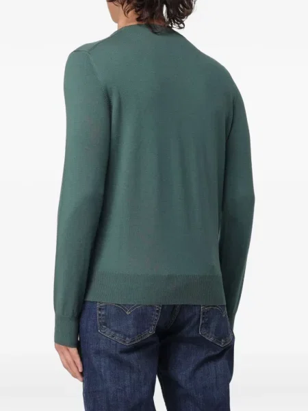 Pulover Brooksfield cu broderie de lână verde