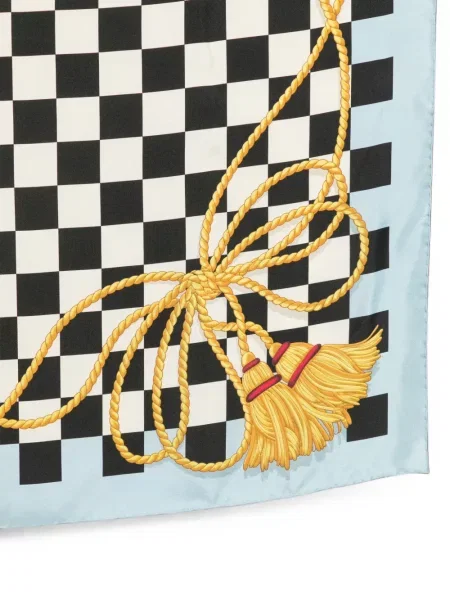 Gėlėtas raštuotas šalikas Moschino balta