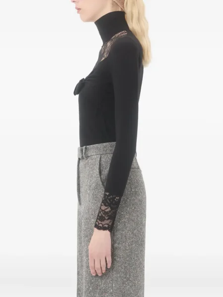 Top Valentino Garavani din dantelă negru