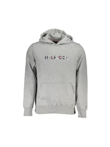 Bluza z kapturem Tommy Hilfiger z kapturem szara
