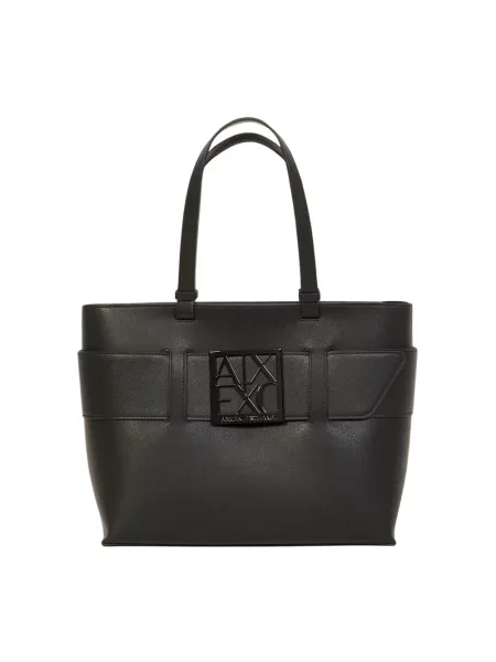 Duża shopperka Armani Exchange czarna