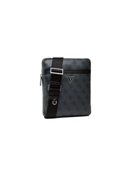 GUESS Taška přes rameno Vezzola čedičová šedá stříbrná černá